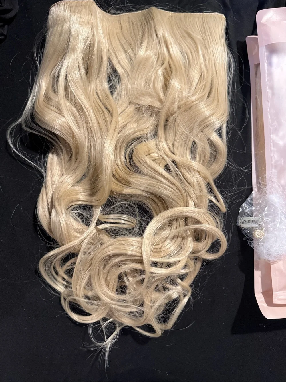 That Hair Blonde Halo Clip-In Hair Extensions - 613 Platinum Blonde